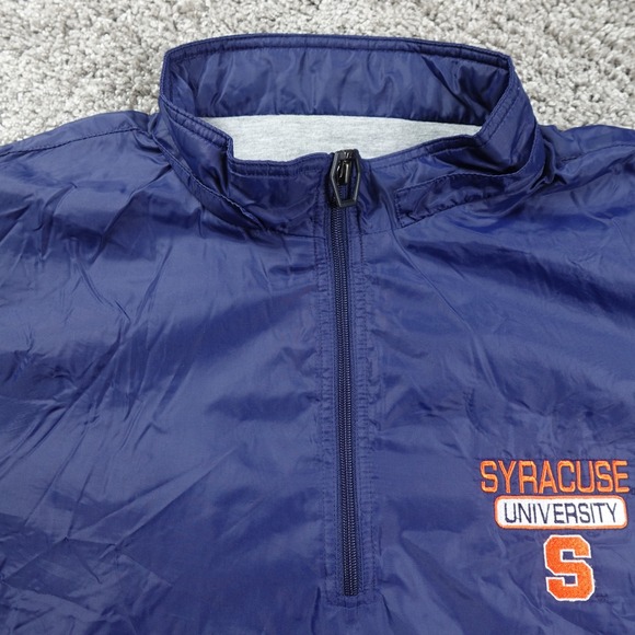 Syracuse Jacket Mens Large NCAA Pullover Windbreaker Pockets Russell Athletic - Picture 7 of 13